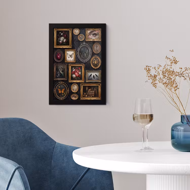 Kunst - Collectie - Vintage - Klassiek - Donker fotolijst zwart zonder passe partout klein -sfeer4