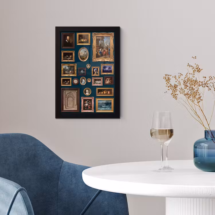 Kunst - Schilderijen - Decoratie - Klassiek - Groen fotolijst zwart zonder passe partout klein -sfeer4