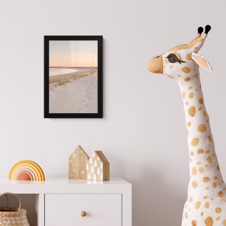 Kustlijn - Horizon - Hek fotolijst zwart zonder passe partout klein -usfeer4_kinderkamer