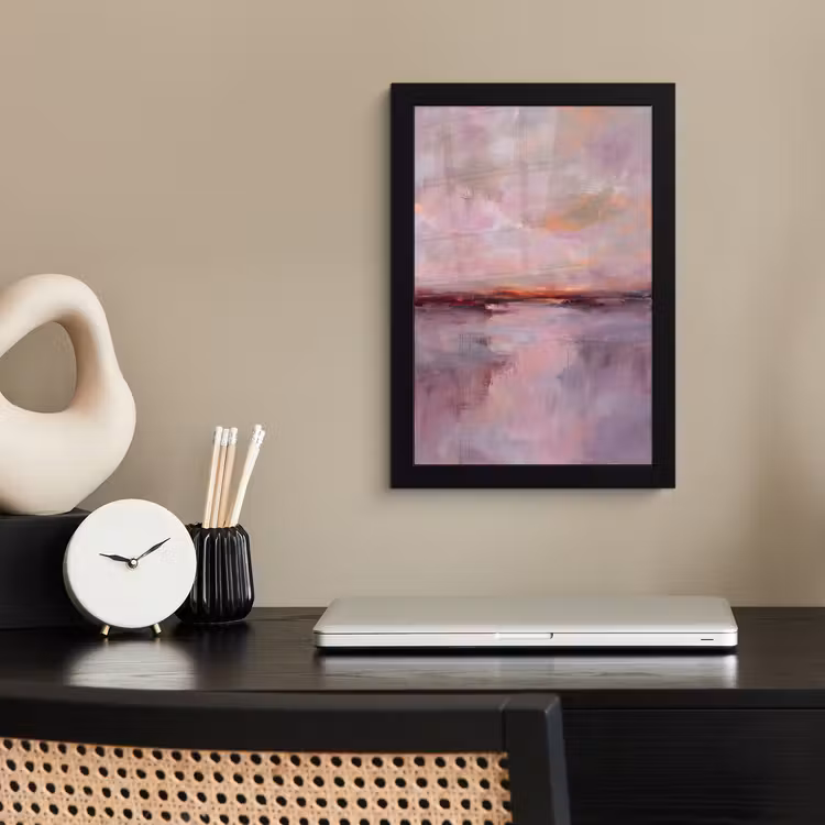 Landschap - Zonsondergang - Abstract - Modern - Roze fotolijst zwart zonder passe partout klein -sfeer1