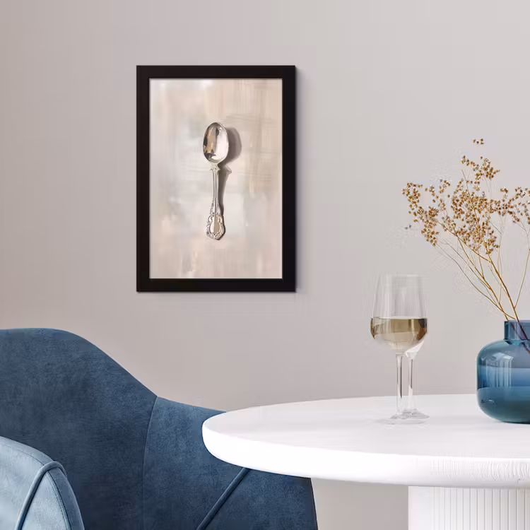 Lepel - Verf - Zilver fotolijst zwart zonder passe partout klein -sfeer4