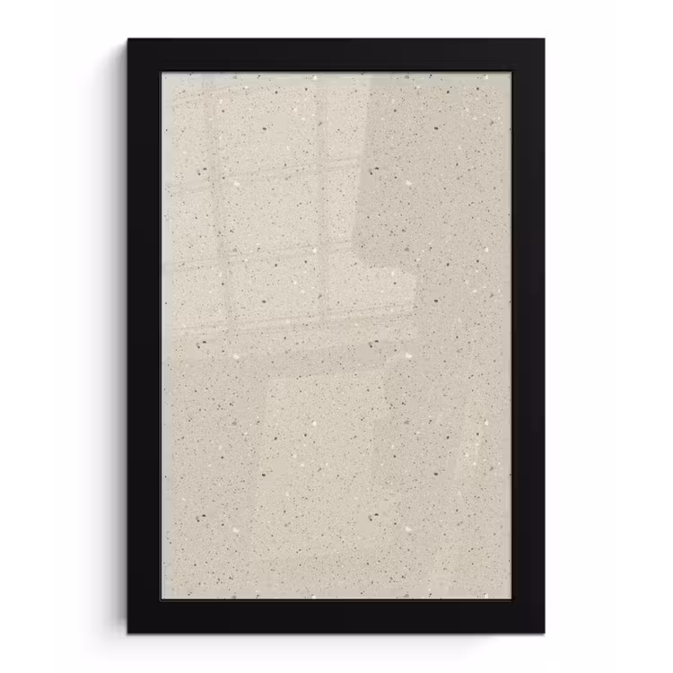 Lichtbeige - Terrazzo - Grijs fotolijst zwart zonder passe partout klein 224 -3d