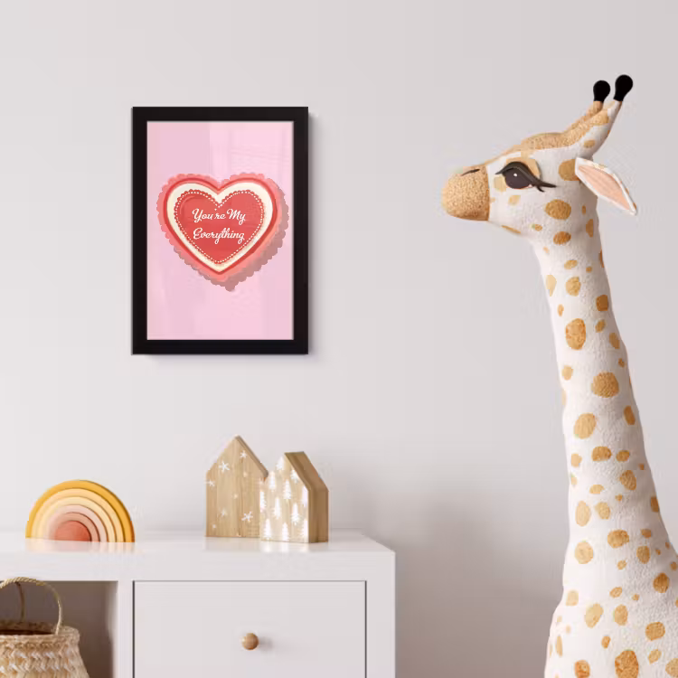 Liefde - Hart - Valentijn fotolijst zwart zonder passe partout klein -usfeer4_kinderkamer