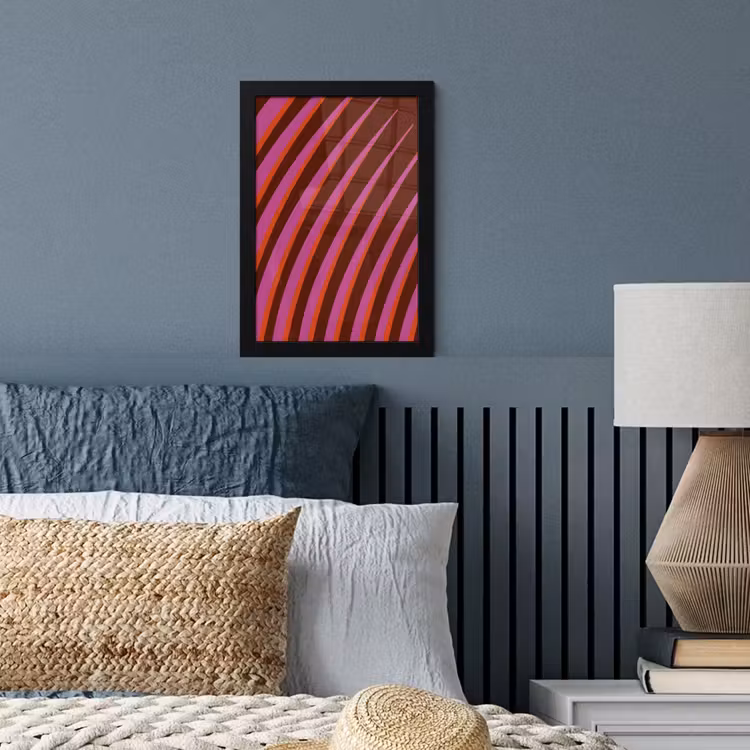 Lijnen - Rood - Beweging fotolijst zwart zonder passe partout klein -sfeer3