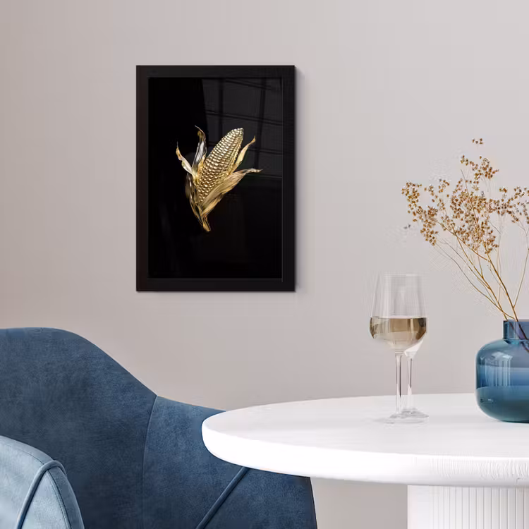 Mais - Eten - Goud - Zwart fotolijst zwart zonder passe partout klein -sfeer4