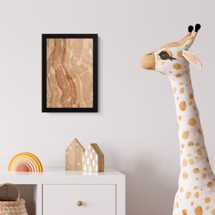Marmer - Ader - Natuur - Abstract - Beige fotolijst zwart zonder passe partout klein -usfeer4_kinderkamer