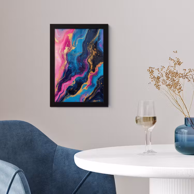 Marmer - Modern - Goud fotolijst zwart zonder passe partout klein -sfeer4