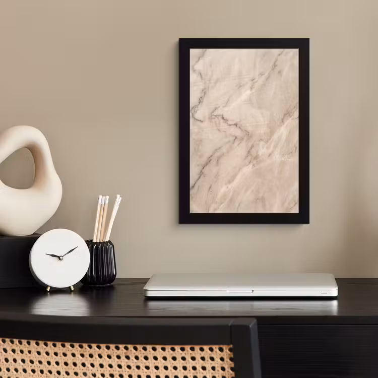 Marmer - Patroon - Abstract - Modern - Beige fotolijst zwart zonder passe partout klein -sfeer1