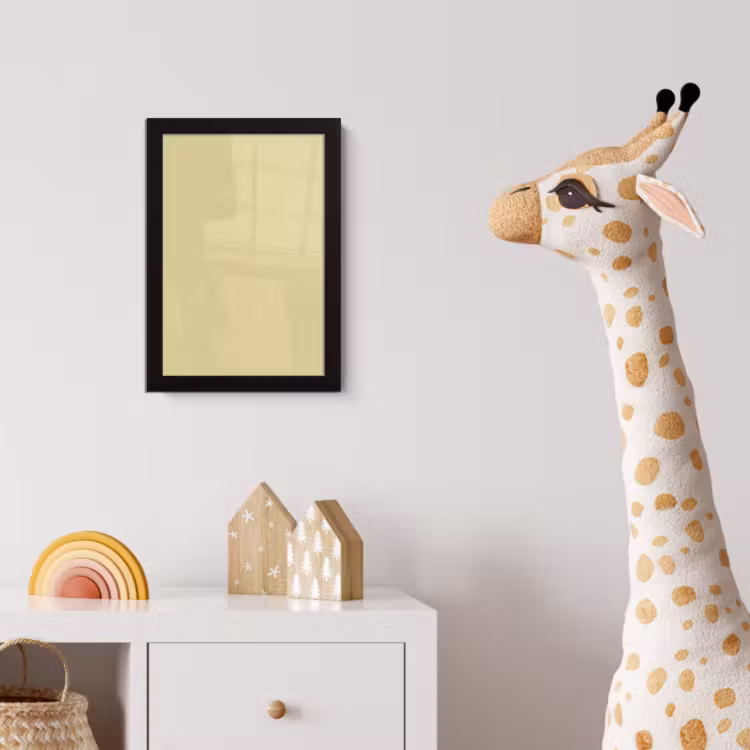 Mellow - Touch - Geel fotolijst zwart zonder passe partout klein 224 -usfeer4_kinderkamer