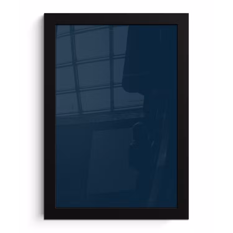 Midnight - Blue - Blauw fotolijst zwart zonder passe partout klein 224 -3d