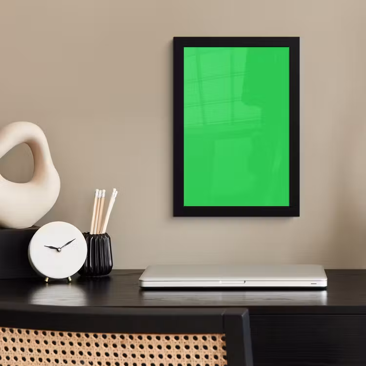 Mint - Green - Groen fotolijst zwart zonder passe partout klein 224 -sfeer1