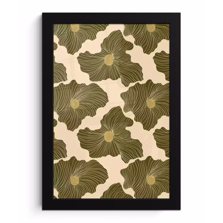 Modern - Abstract - Groen fotolijst zwart zonder passe partout klein 224 -3d