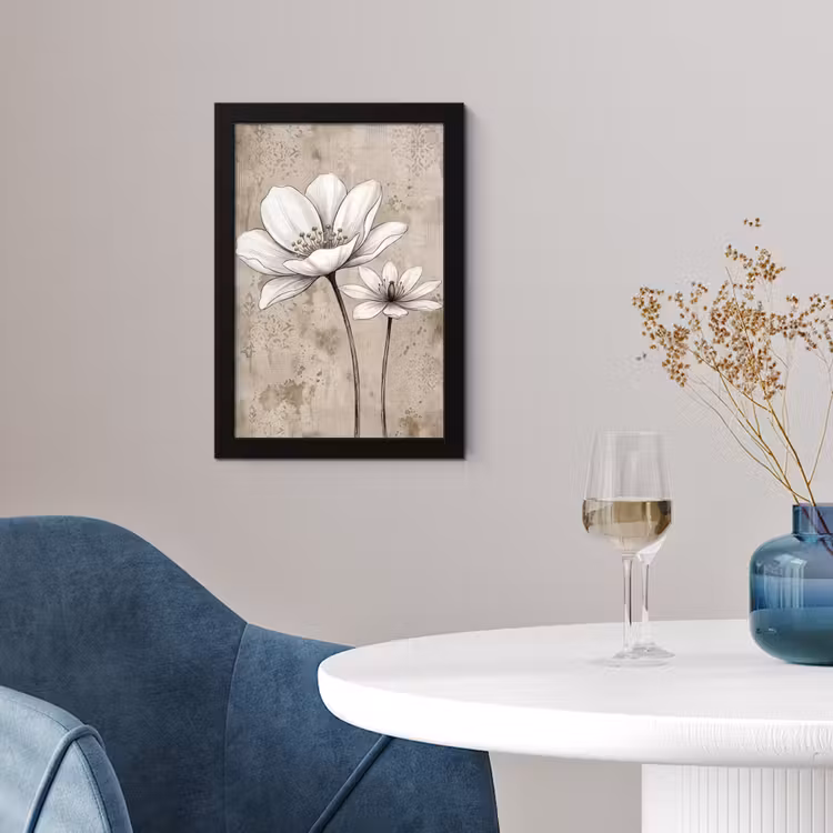 Modern - Design - Wit fotolijst zwart zonder passe partout klein -sfeer4