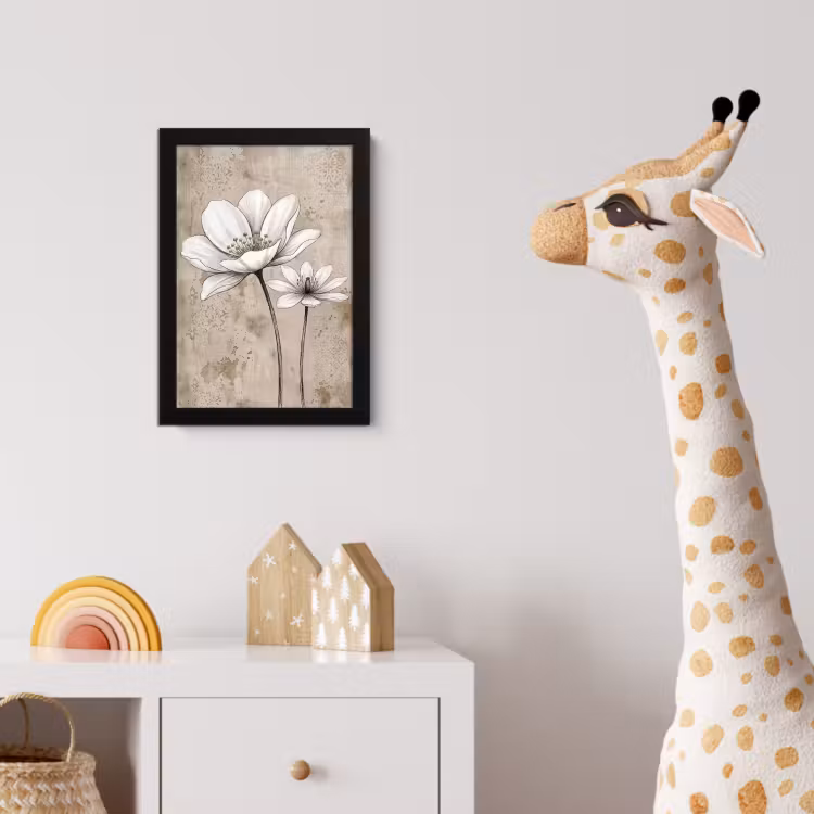 Modern - Design - Wit fotolijst zwart zonder passe partout klein -usfeer4_kinderkamer
