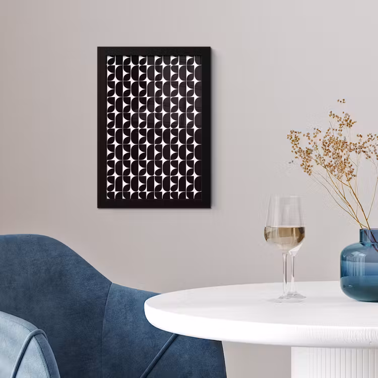 Modern - Geometrisch - Zwart fotolijst zwart zonder passe partout klein 224 -sfeer4