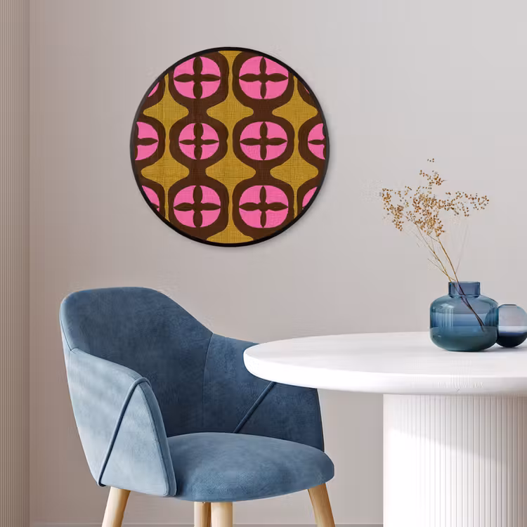 Modern - Patroon - Roze Fotolijst rond zonder passe partout klein 856 -sfeer2