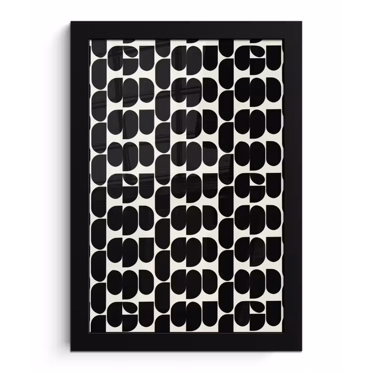 Modern - Patroon - Zwart fotolijst zwart zonder passe partout klein 224 -3d