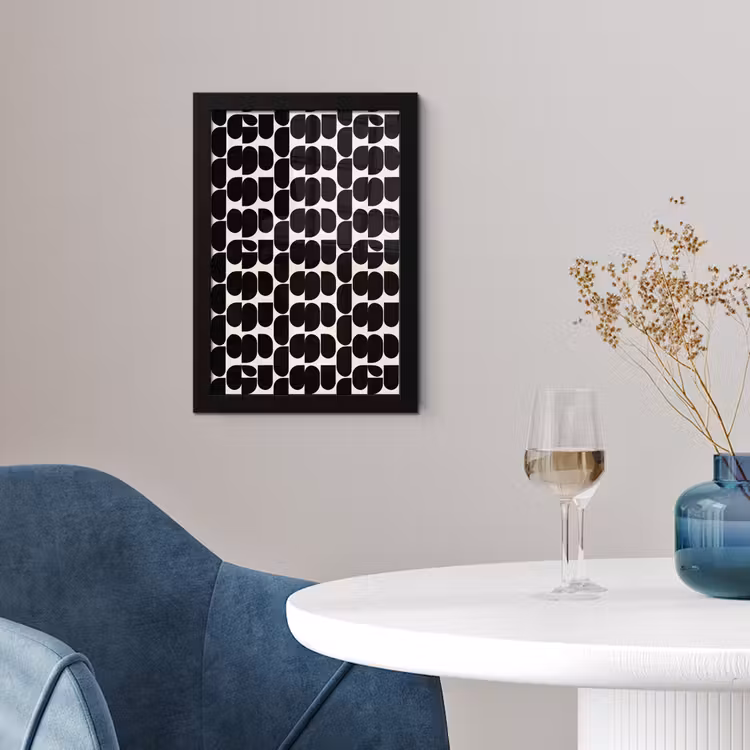 Modern - Patroon - Zwart fotolijst zwart zonder passe partout klein 224 -sfeer4
