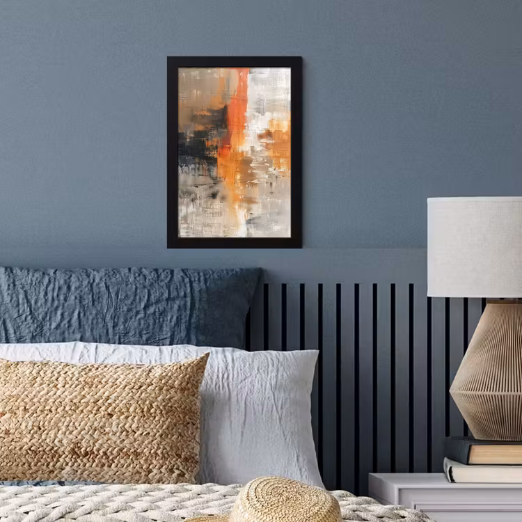 Moderne kunst - Abstract - Goud - Grijs fotolijst zwart zonder passe partout klein -sfeer3
