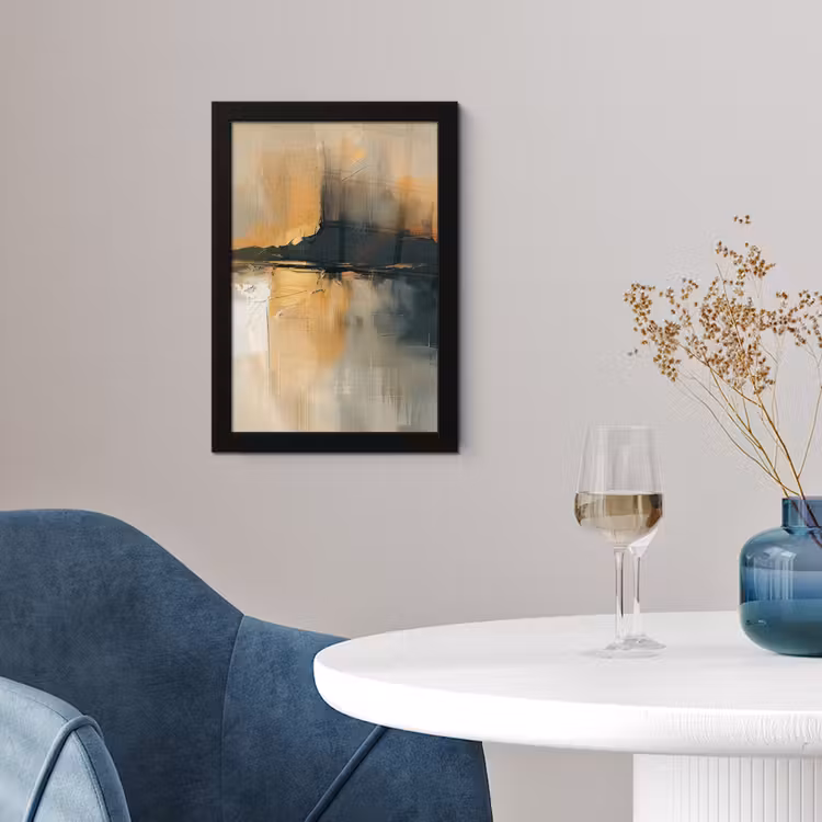 Moderne kunst - Abstract - Zwart fotolijst zwart zonder passe partout klein -sfeer4