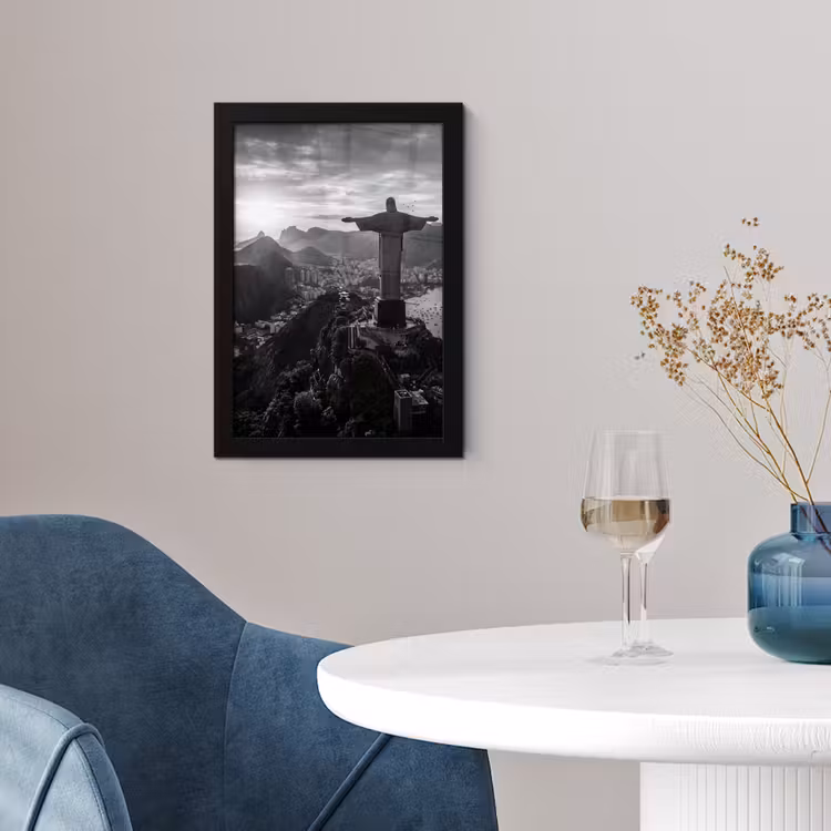 Monument - Stadsgezicht - Landschap - Zwart-wit fotolijst zwart zonder passe partout klein -sfeer4