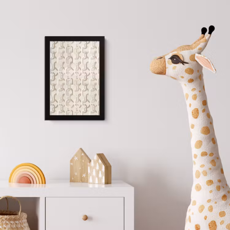 Motief - Abstract - Beige fotolijst zwart zonder passe partout klein 224 -usfeer4_kinderkamer