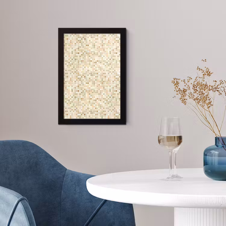 Mozaïek - Patroon - Beige fotolijst zwart zonder passe partout klein 224 -sfeer4