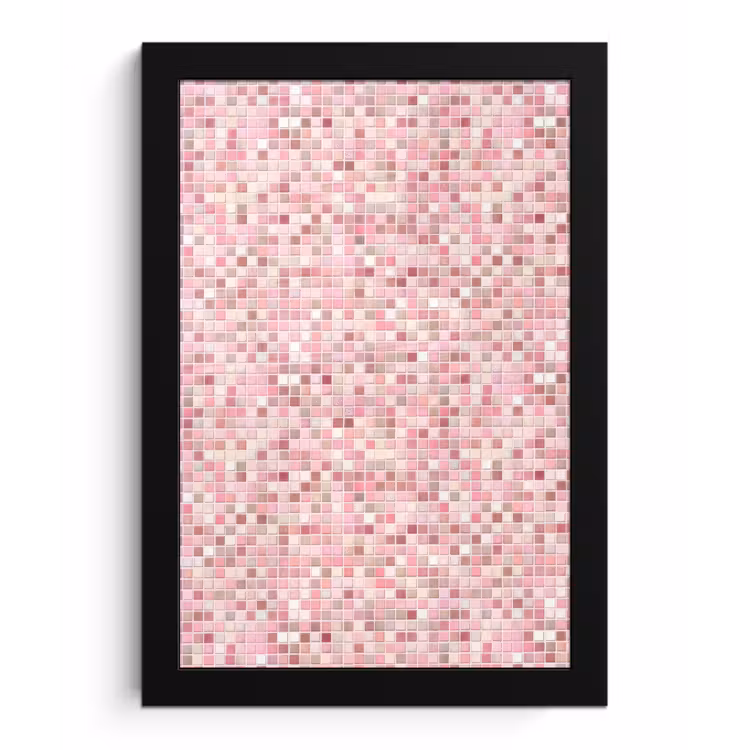 Mozaïek - Patroon - Roze fotolijst zwart zonder passe partout klein 224 -3d