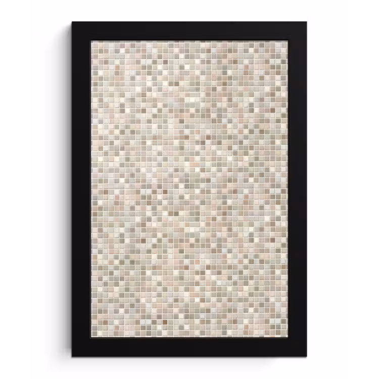 Mozaïek - Patroon- Taupe fotolijst zwart zonder passe partout klein 224 -3d
