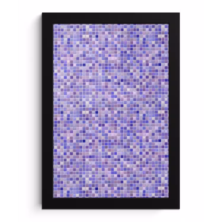 Mozaïek - Tegels - Lila - Amethist fotolijst zwart zonder passe partout klein 224 -3d