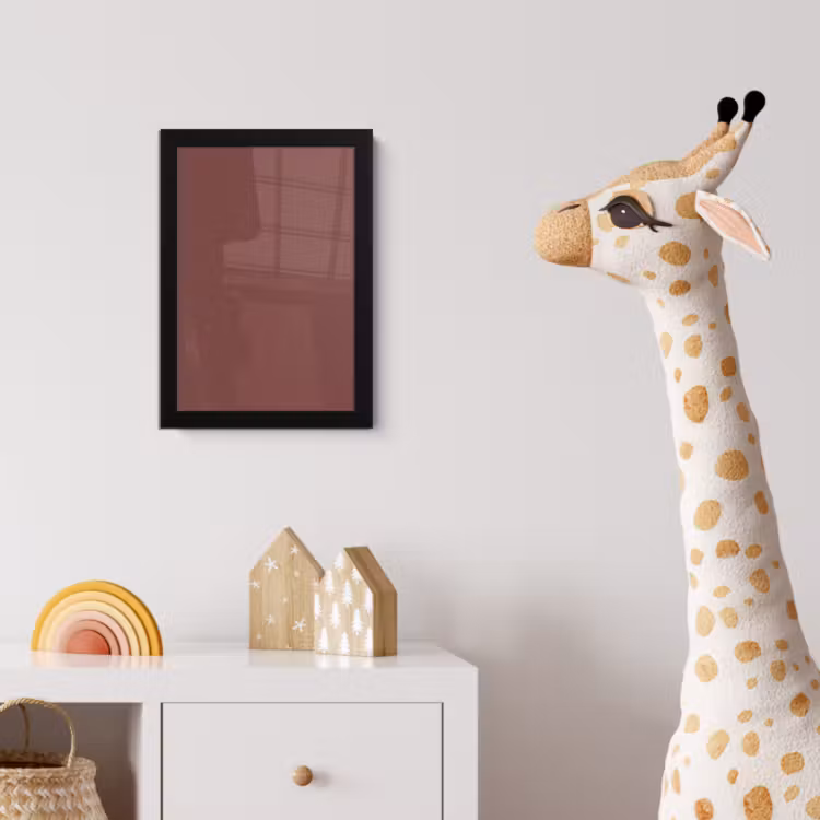 Muted - Raisin - Rood fotolijst zwart zonder passe partout klein 224 -usfeer4_kinderkamer