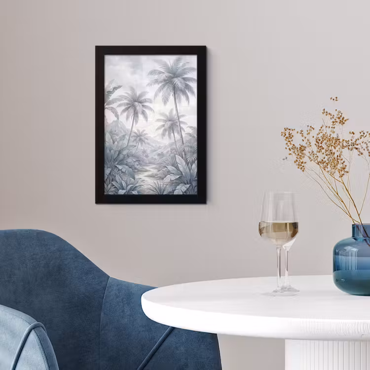 Natuur - Boom - Tropisch - Landschap - Blauw fotolijst zwart zonder passe partout klein -sfeer4