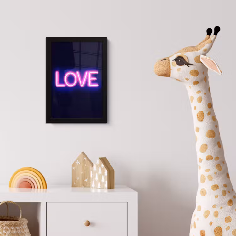 Neon - Love - Valentijn fotolijst zwart zonder passe partout klein -usfeer4_kinderkamer