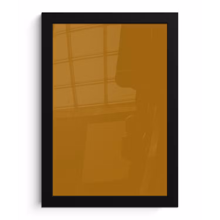 Ocre - Gold - Geel fotolijst zwart zonder passe partout klein 224 -3d