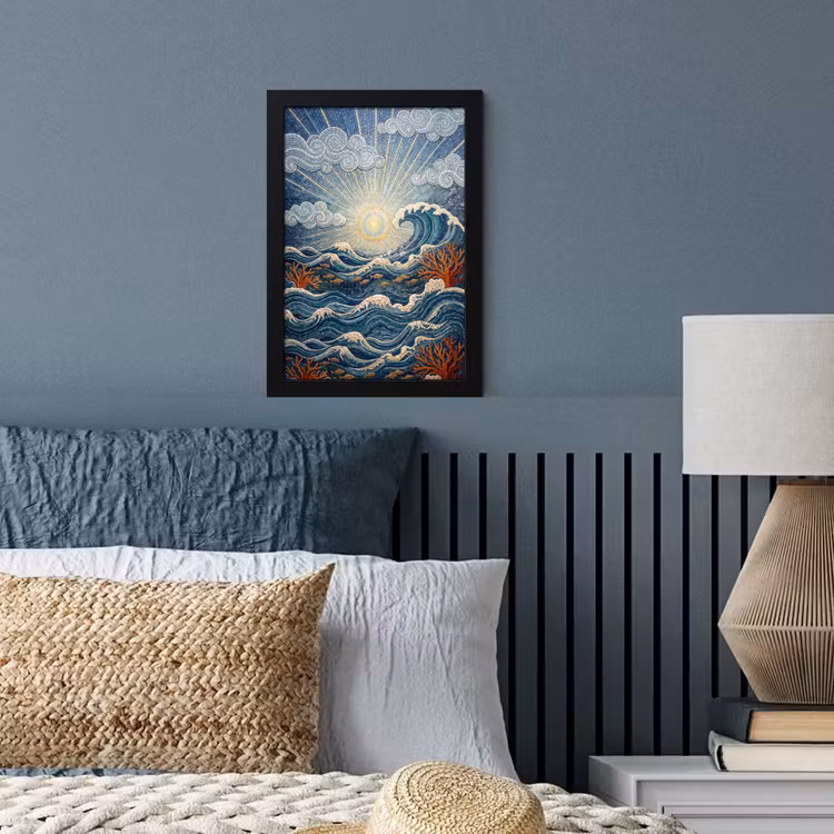 Onderwater - Koraal - Vis - Natuur - Kunst fotolijst zwart zonder passe partout klein -sfeer3