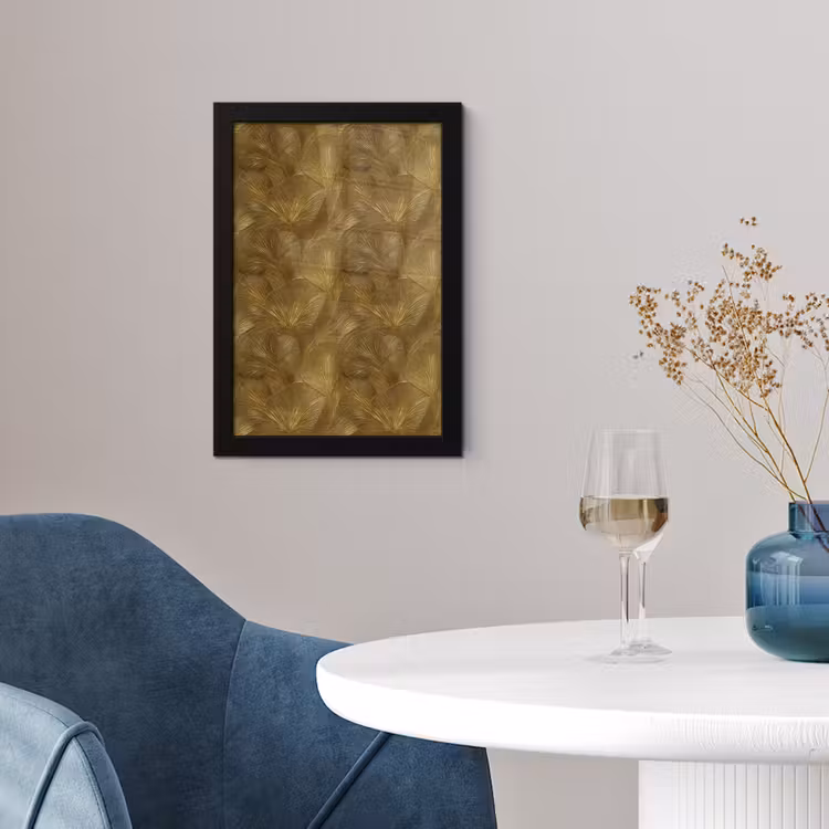 Organisch - Lijnen - Goud fotolijst zwart zonder passe partout klein 224 -sfeer4
