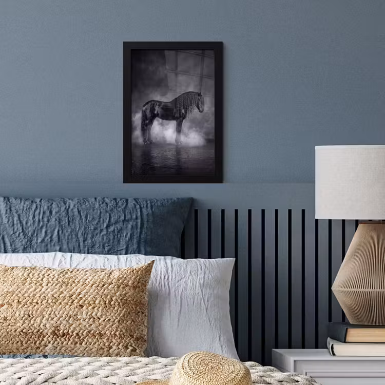 Paard - Magisch - Zwart fotolijst zwart zonder passe partout klein -sfeer3