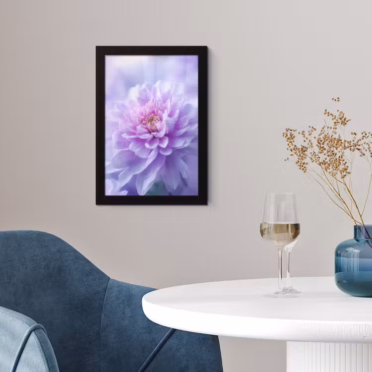 Paars - Dahlia - Dromerig fotolijst zwart zonder passe partout klein -sfeer4