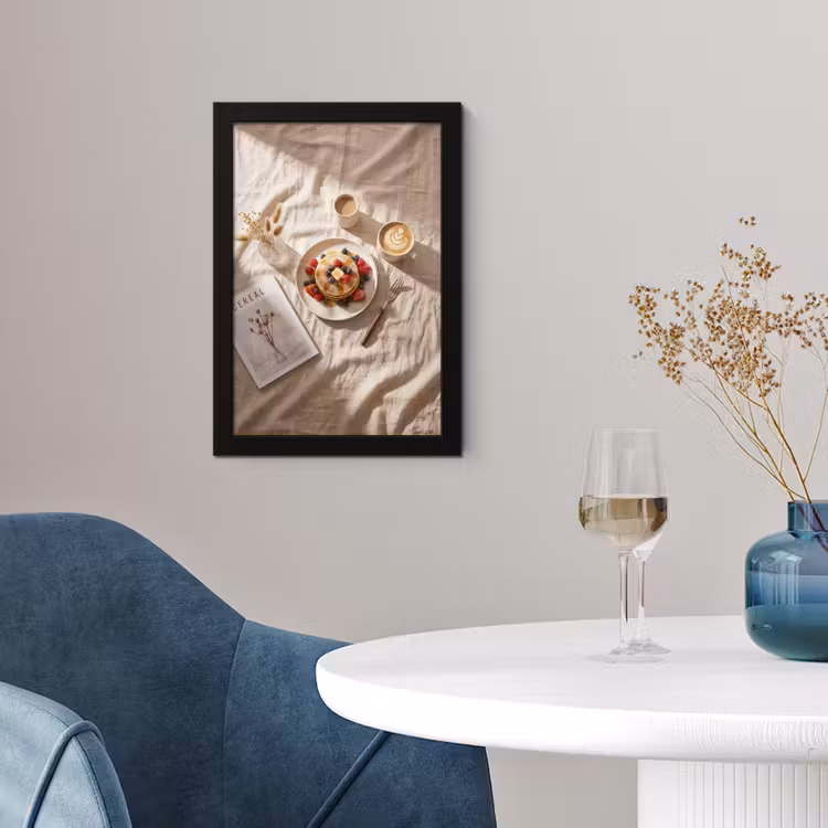 Pannenkoeken - Bessen - Ontbijt - Modern - Beige fotolijst zwart zonder passe partout klein -sfeer4