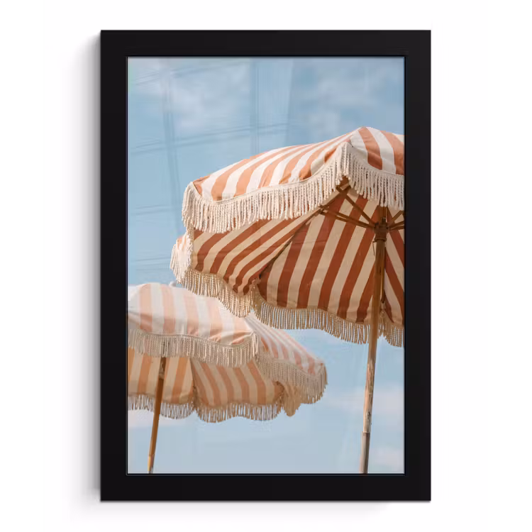 Parasol - Lucht - Rood fotolijst zwart zonder passe partout klein -3d
