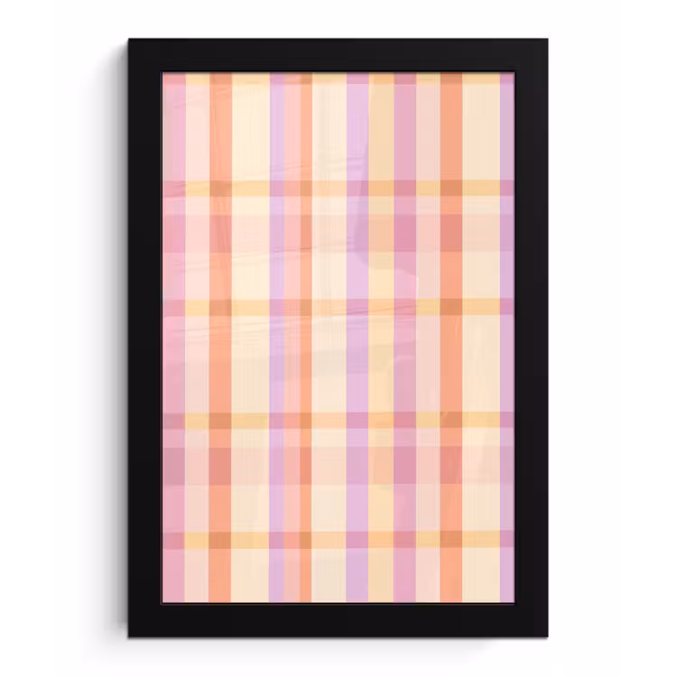 Pastel - uitpatroon - Geometrisch fotolijst zwart zonder passe partout klein 224 -3d