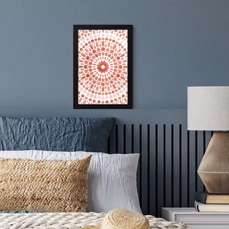 Patroon - Cirkels - Abstract - Modern - Rood fotolijst zwart zonder passe partout klein -sfeer3