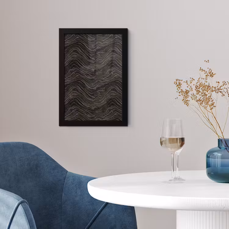 Patroon - Contrast - Antraciet fotolijst zwart zonder passe partout klein 224 -sfeer4