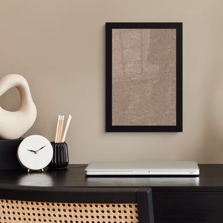 Patroon - Kalksteen - Beige fotolijst zwart zonder passe partout klein 224 -sfeer1