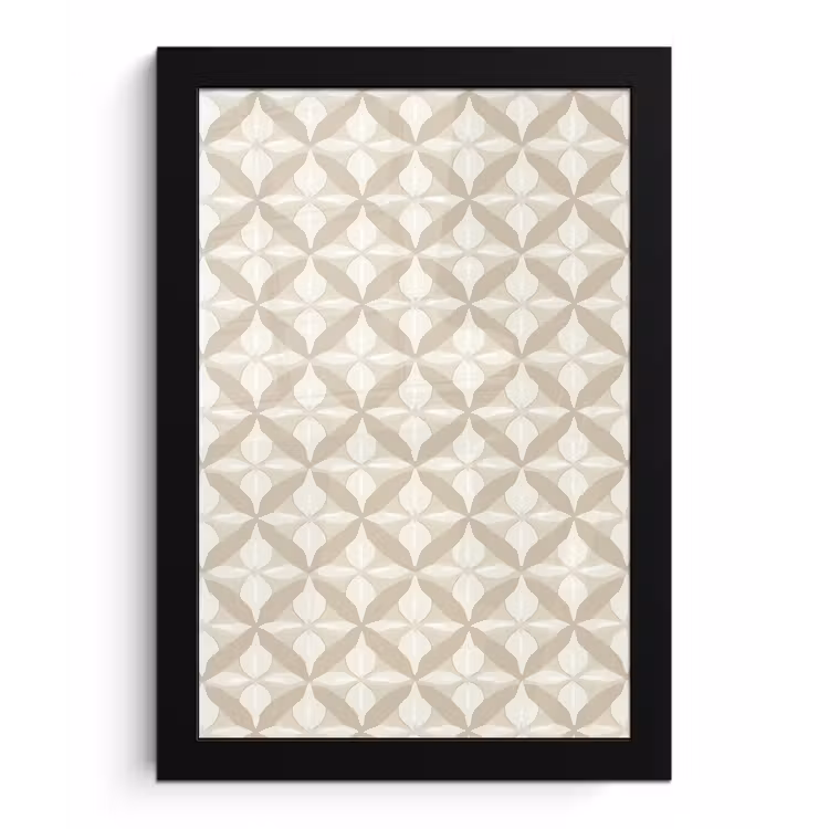 Patroon - Klassiek - Beige fotolijst zwart zonder passe partout klein 224 -3d