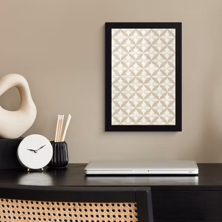 Patroon - Klassiek - Beige fotolijst zwart zonder passe partout klein 224 -sfeer1