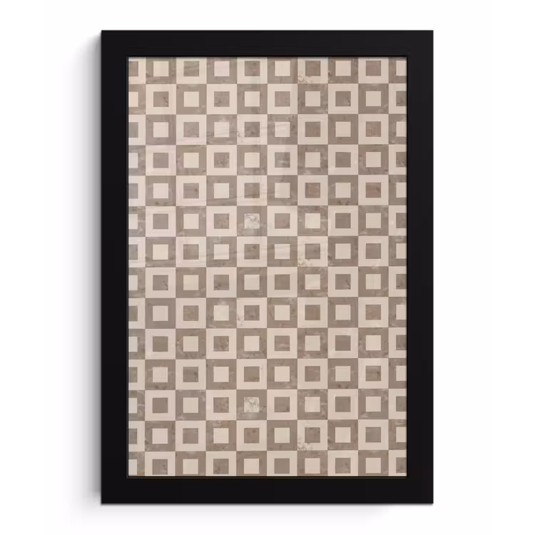 Patroon - Marmer - Beige fotolijst zwart zonder passe partout klein 224 -3d