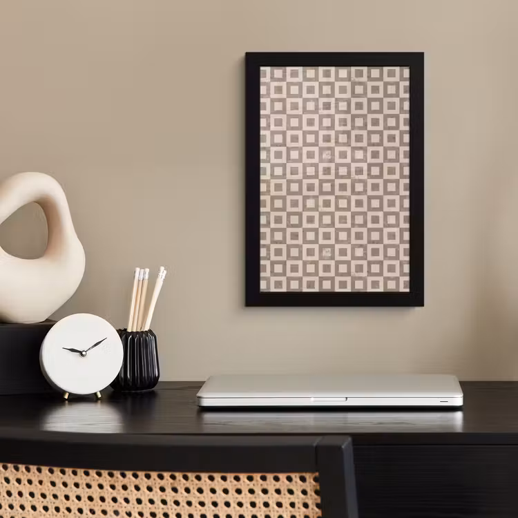 Patroon - Marmer - Beige fotolijst zwart zonder passe partout klein 224 -sfeer1