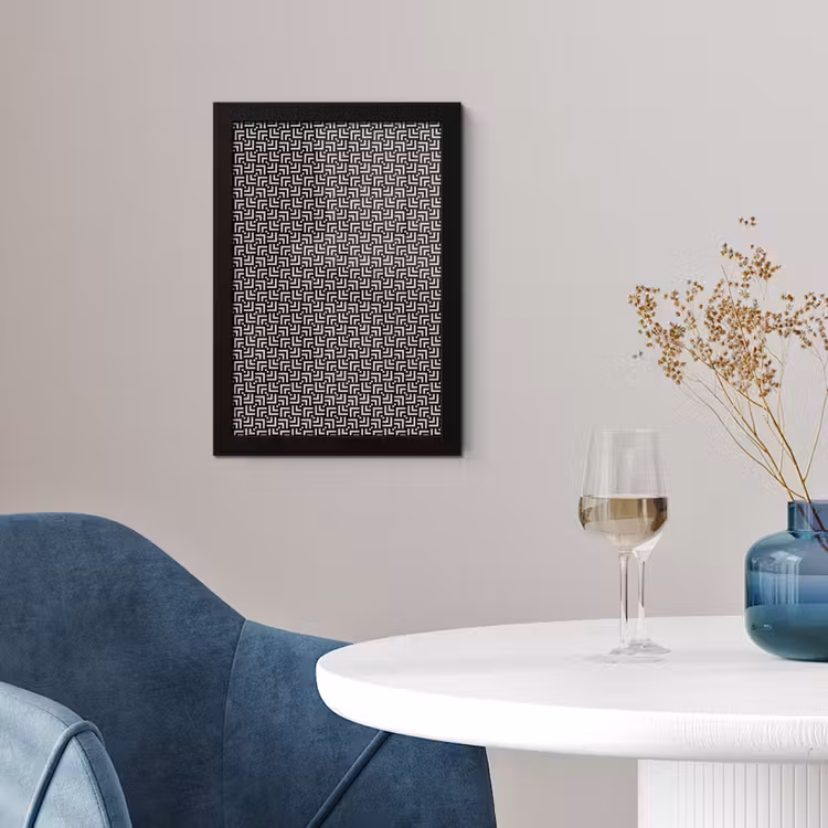 Patroon - Marmer - Zwart fotolijst zwart zonder passe partout klein 224 -sfeer4
