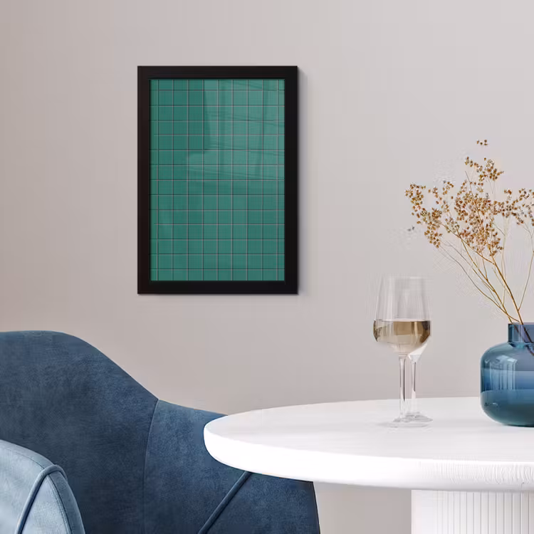 Patroon - Patroon - Smaragd fotolijst zwart zonder passe partout klein 224 -sfeer4